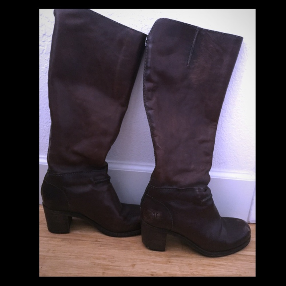 Frye Knee High Boots Dark Brown Size 7.5